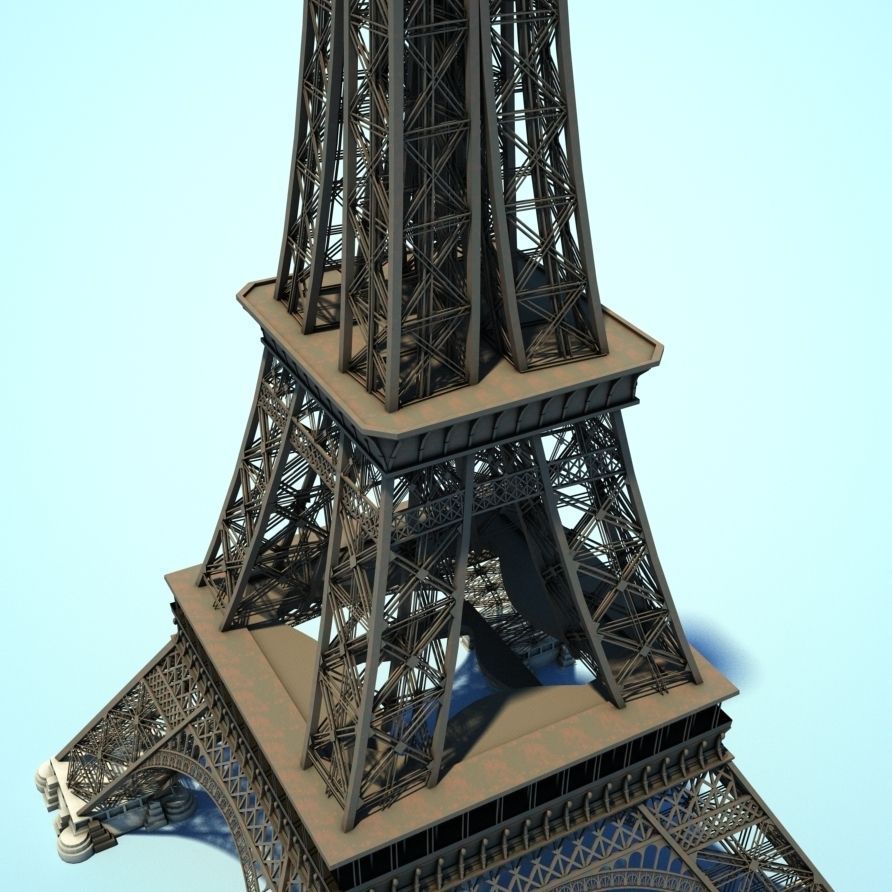 Eiffel Tower High Detailed 3D model_5