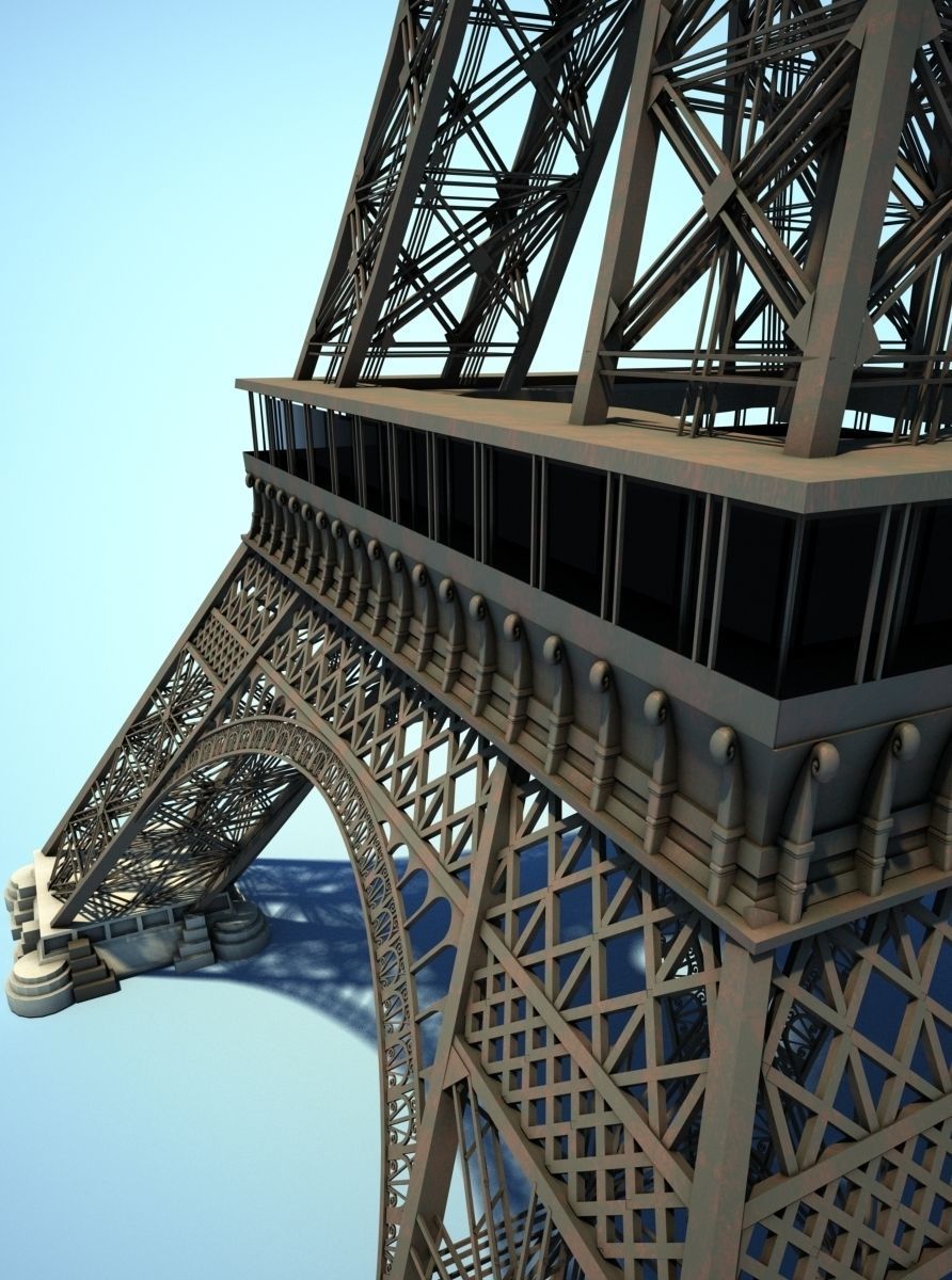 Eiffel Tower High Detailed 3D model_7