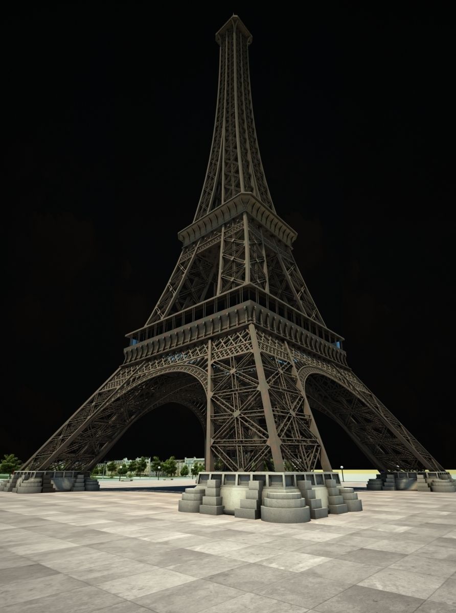 Eiffel Tower High Detailed 3D model_1