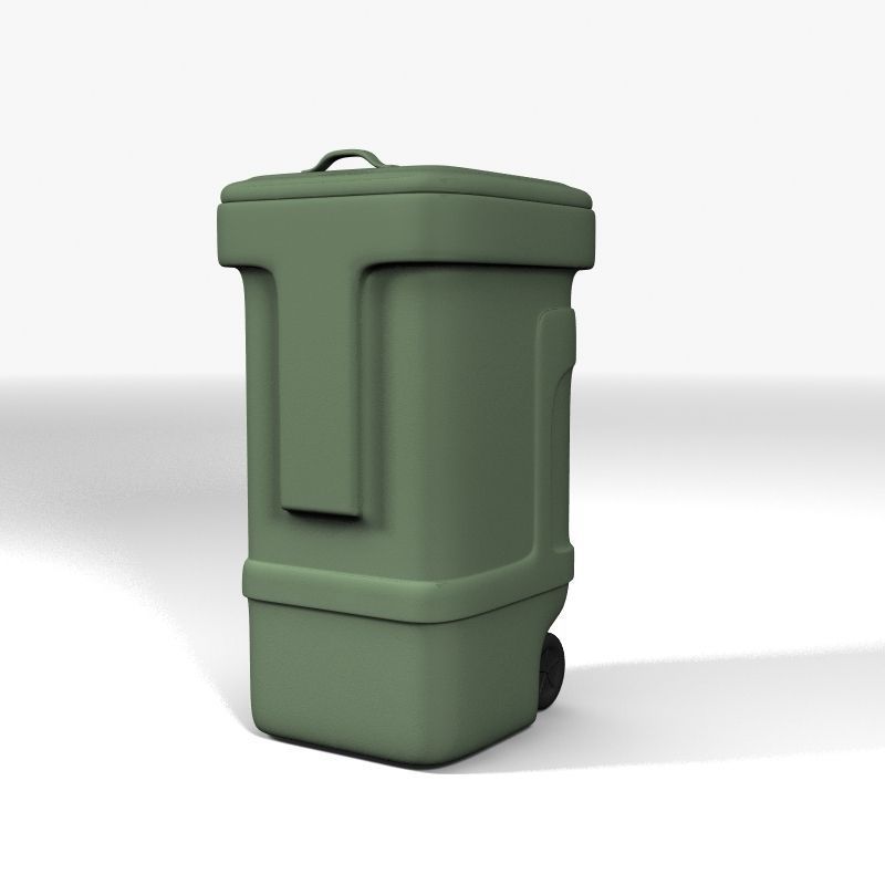 Plastic Garbage Container 3D model_5
