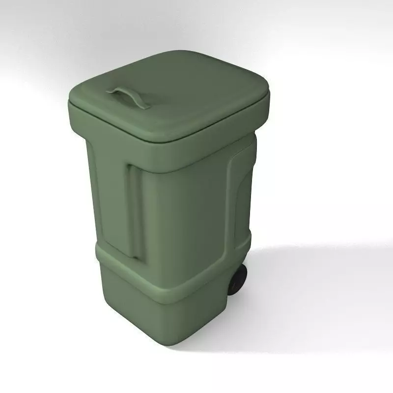 Plastic Garbage Container 3D model_0