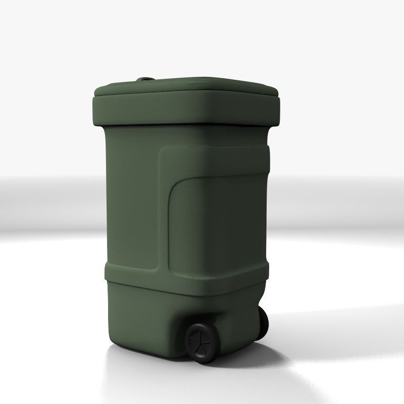 Plastic Garbage Container 3D model_3