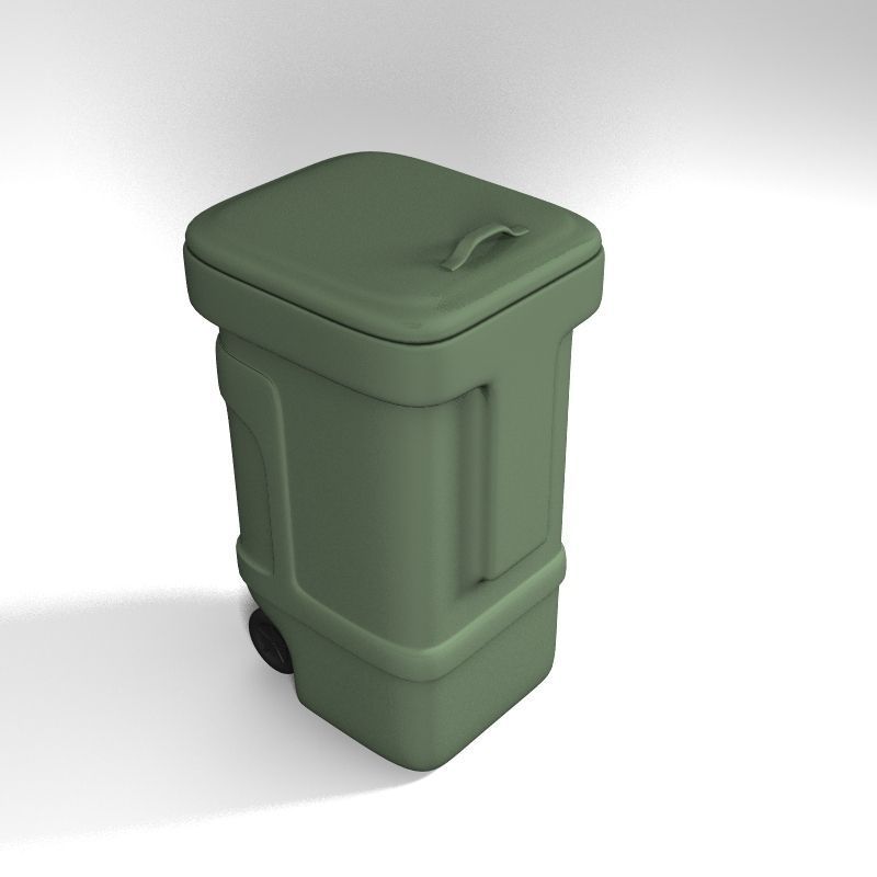 Plastic Garbage Container 3D model_4
