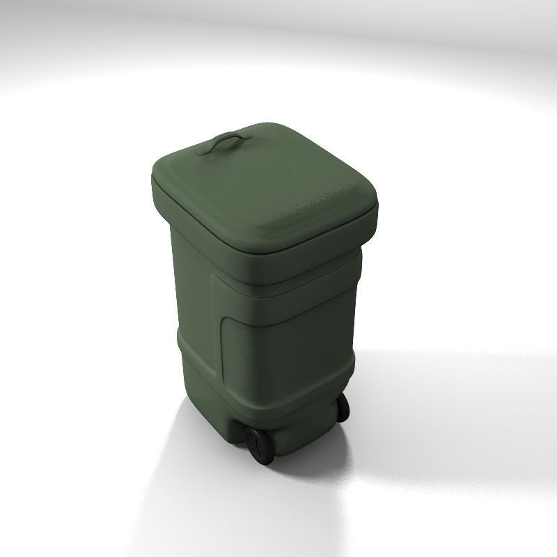 Plastic Garbage Container 3D model_1