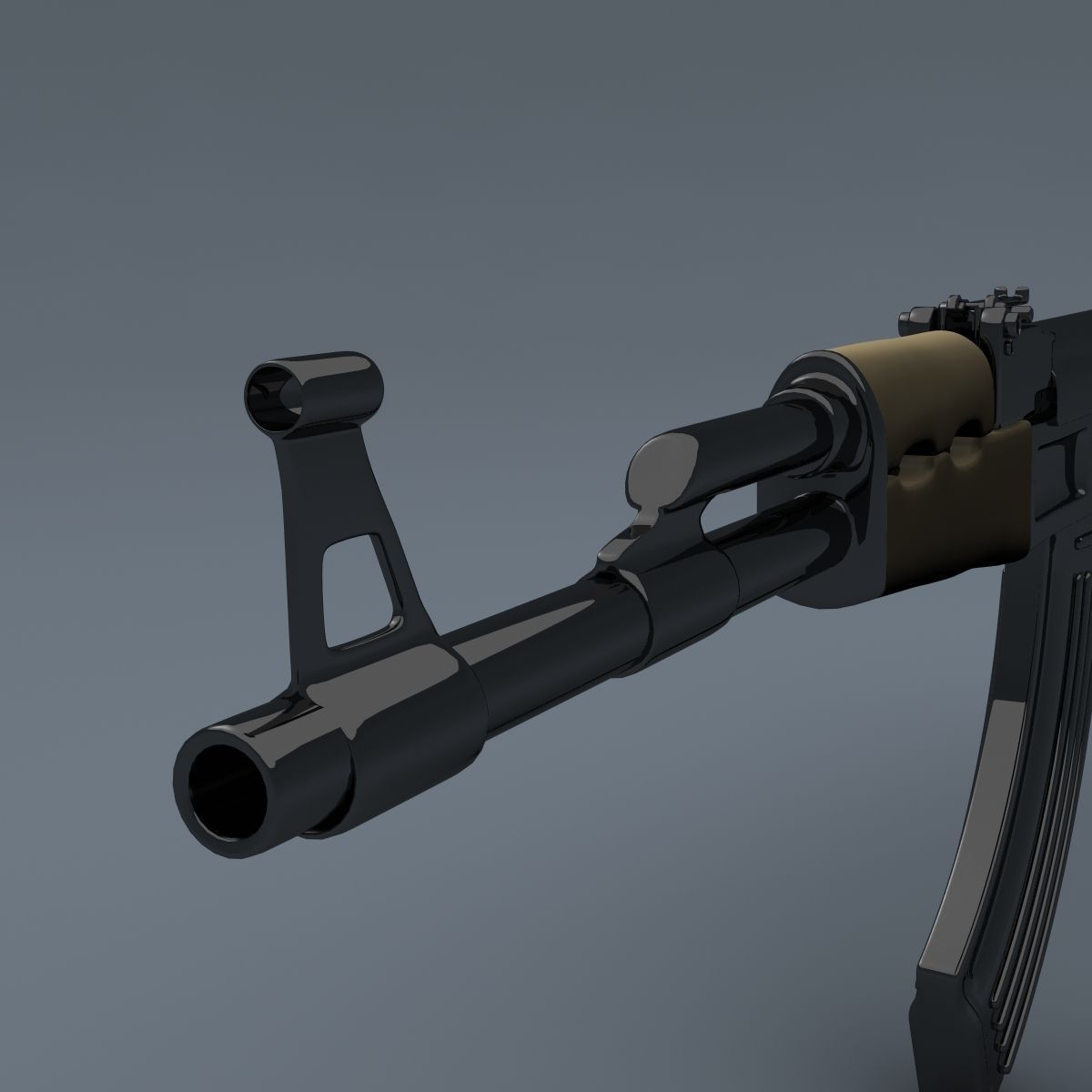 Realistic AK47 Assault Rifle 3D model_11
