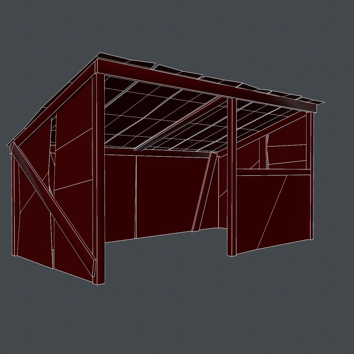 Rusty Old Shack 3D model_7