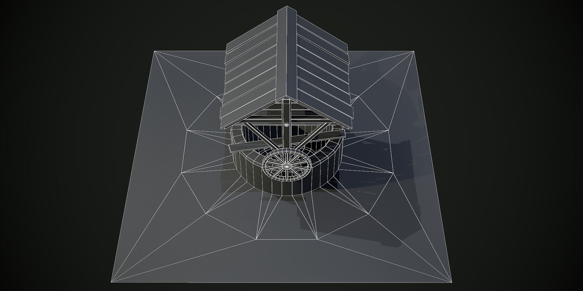 Ancient Stone Well for Games Low-poly 3D model_22