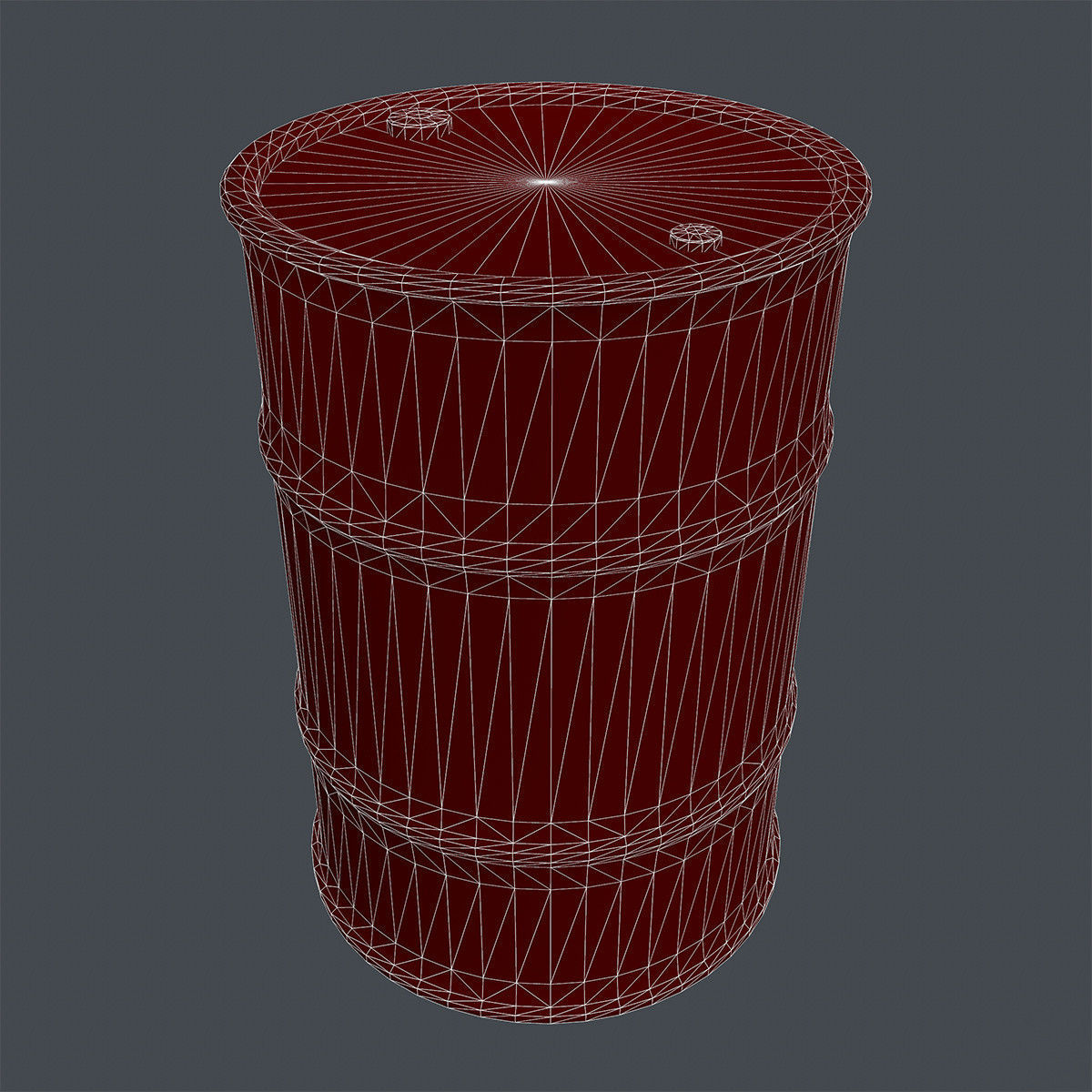 Flammable Barrel 3D model_3