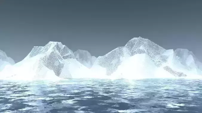 Icy Mountain Peak 3D model