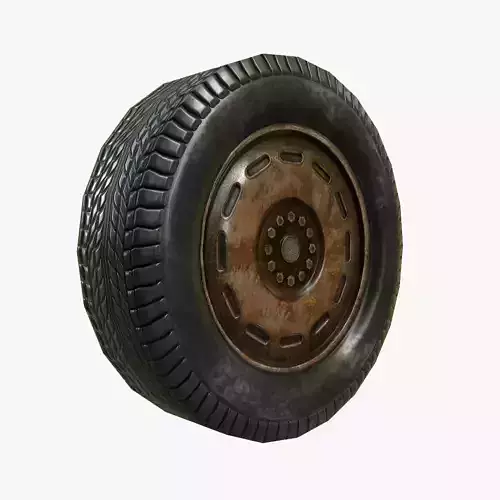 Rusty Car Tire 3D model