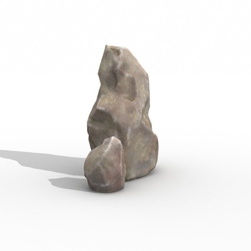 Dry Sandy Boulder 3D model_4