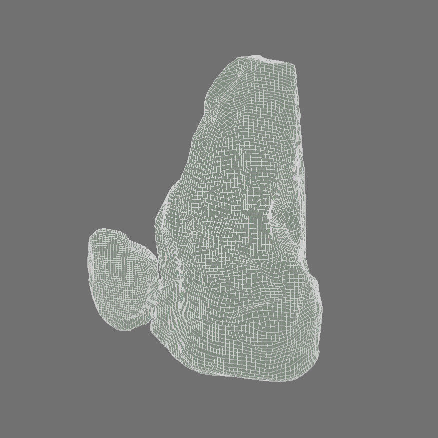 Dry Sandy Boulder 3D model_5