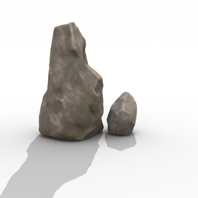Dry Sandy Boulder 3D model_1