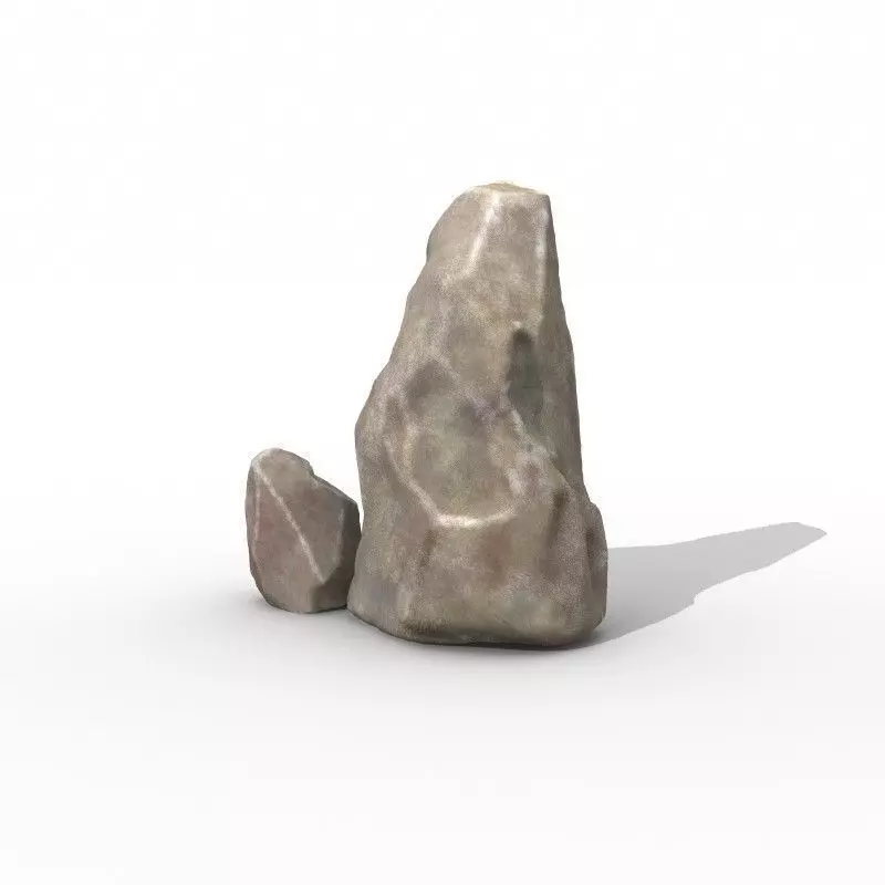 Dry Sandy Boulder 3D model_0