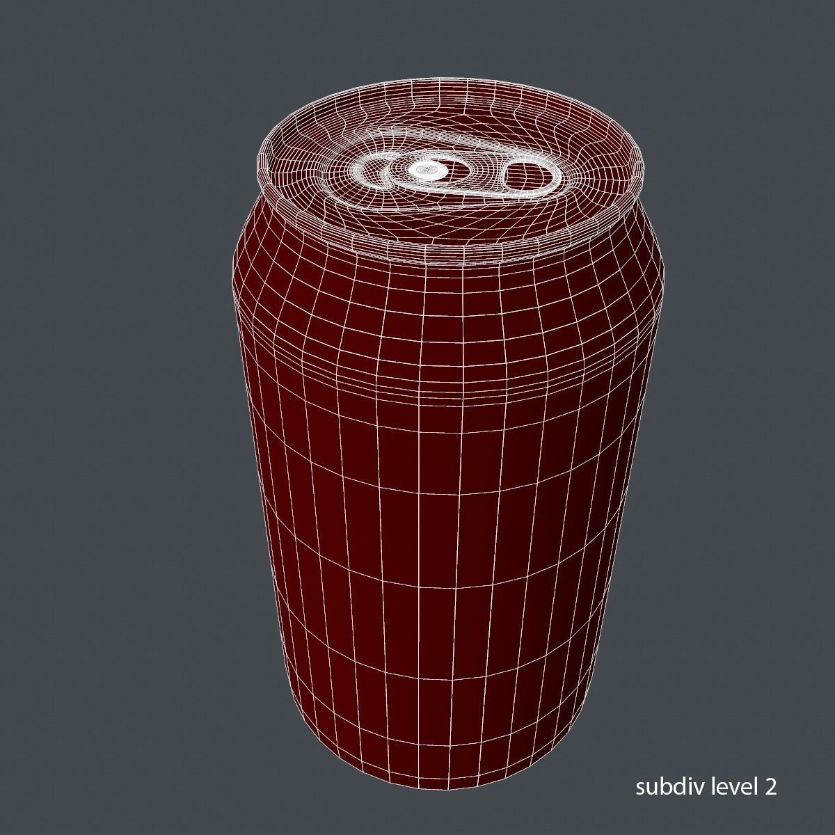 Realistic Coke Can 3D model_8