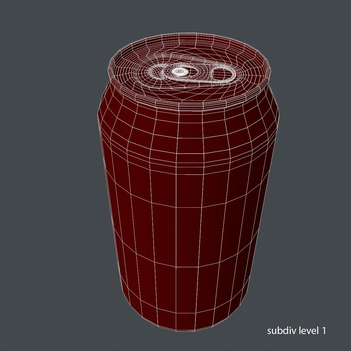 Realistic Coke Can 3D model_7