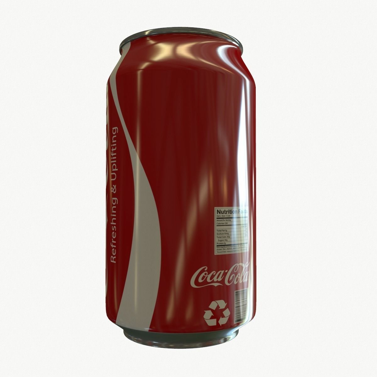 Realistic Coke Can 3D model_2