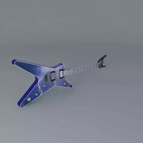 Dimebag Darrell  Dean ML guitar Free 3D model