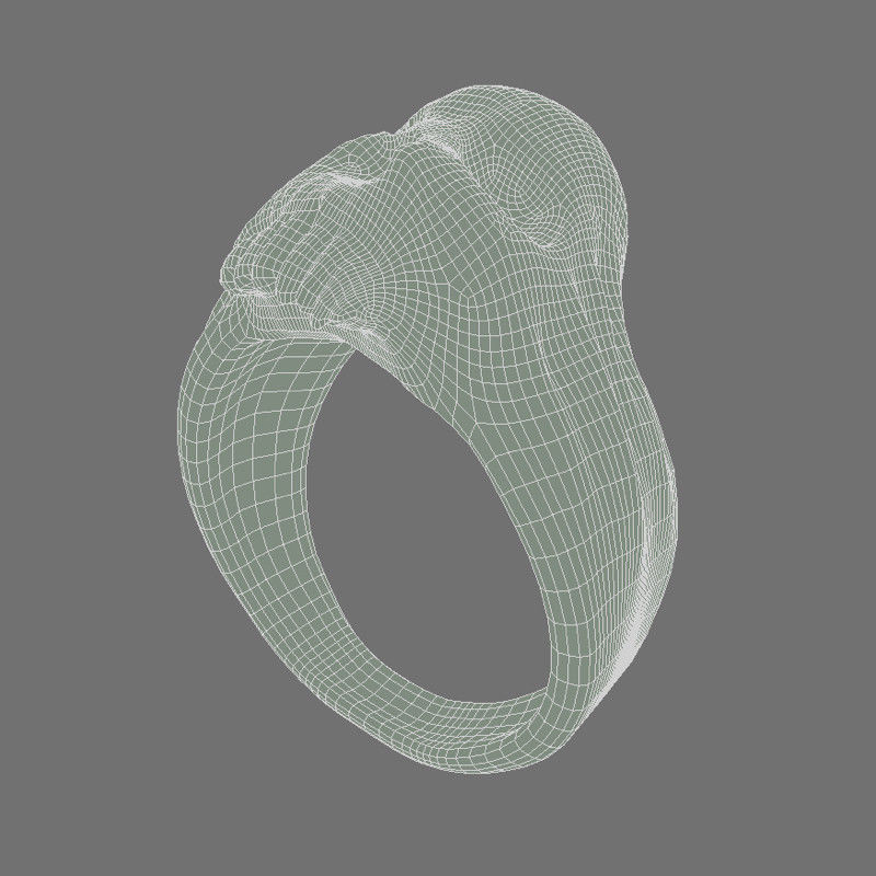 Scary Skull Ring 3D model_9