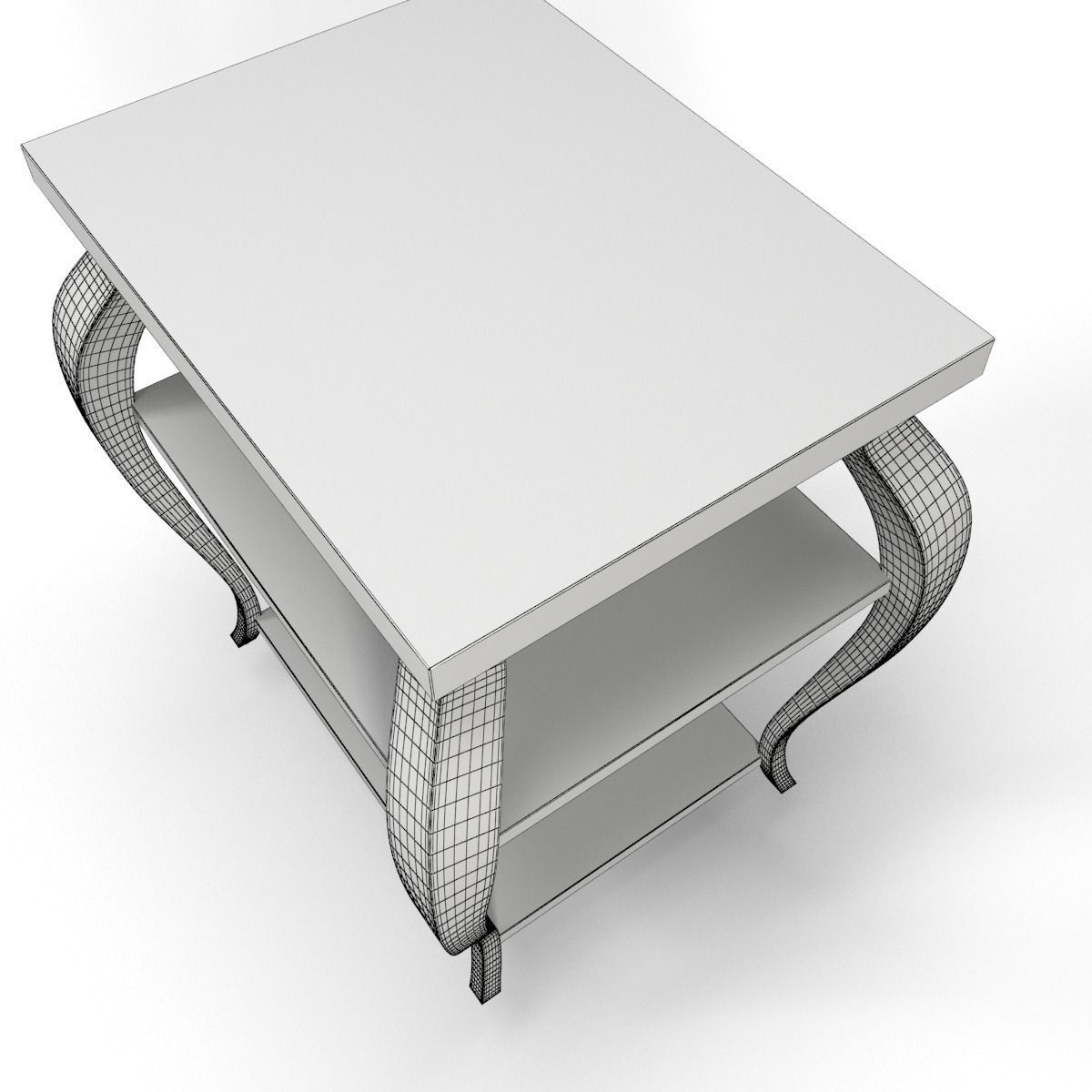 Vera Sidetable white 3D model_7