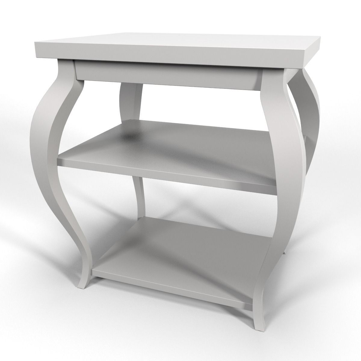 Vera Sidetable white 3D model_0