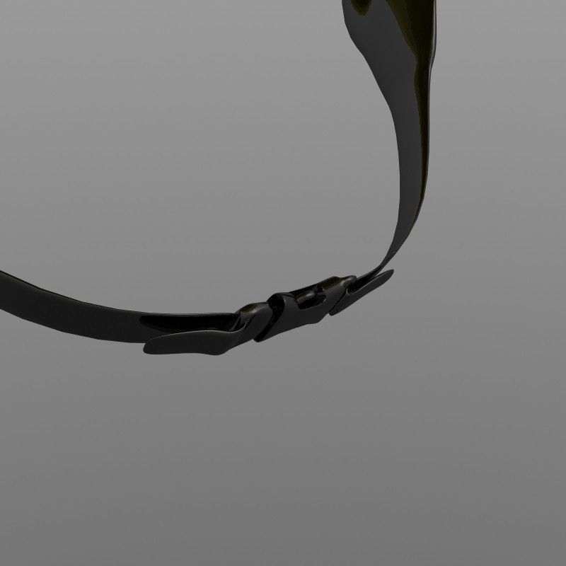 Yellow Construction Helmet 3D model_1