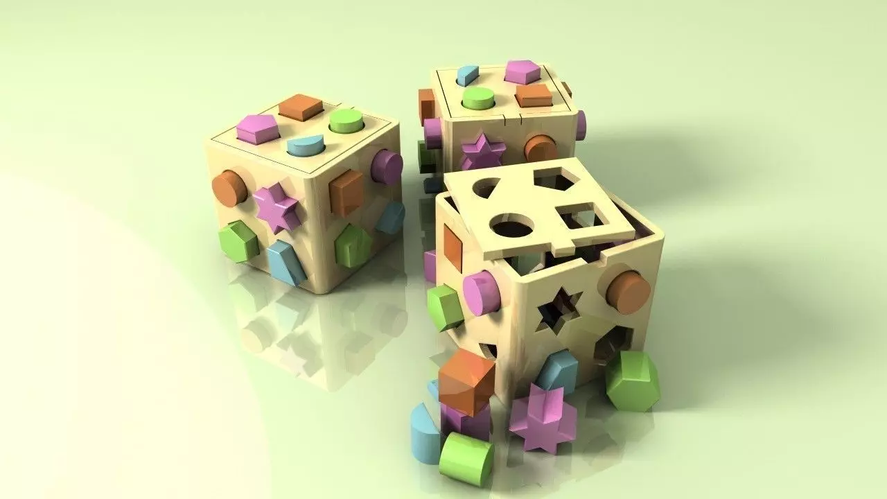Toy Shape Sorter Box 3D model_0