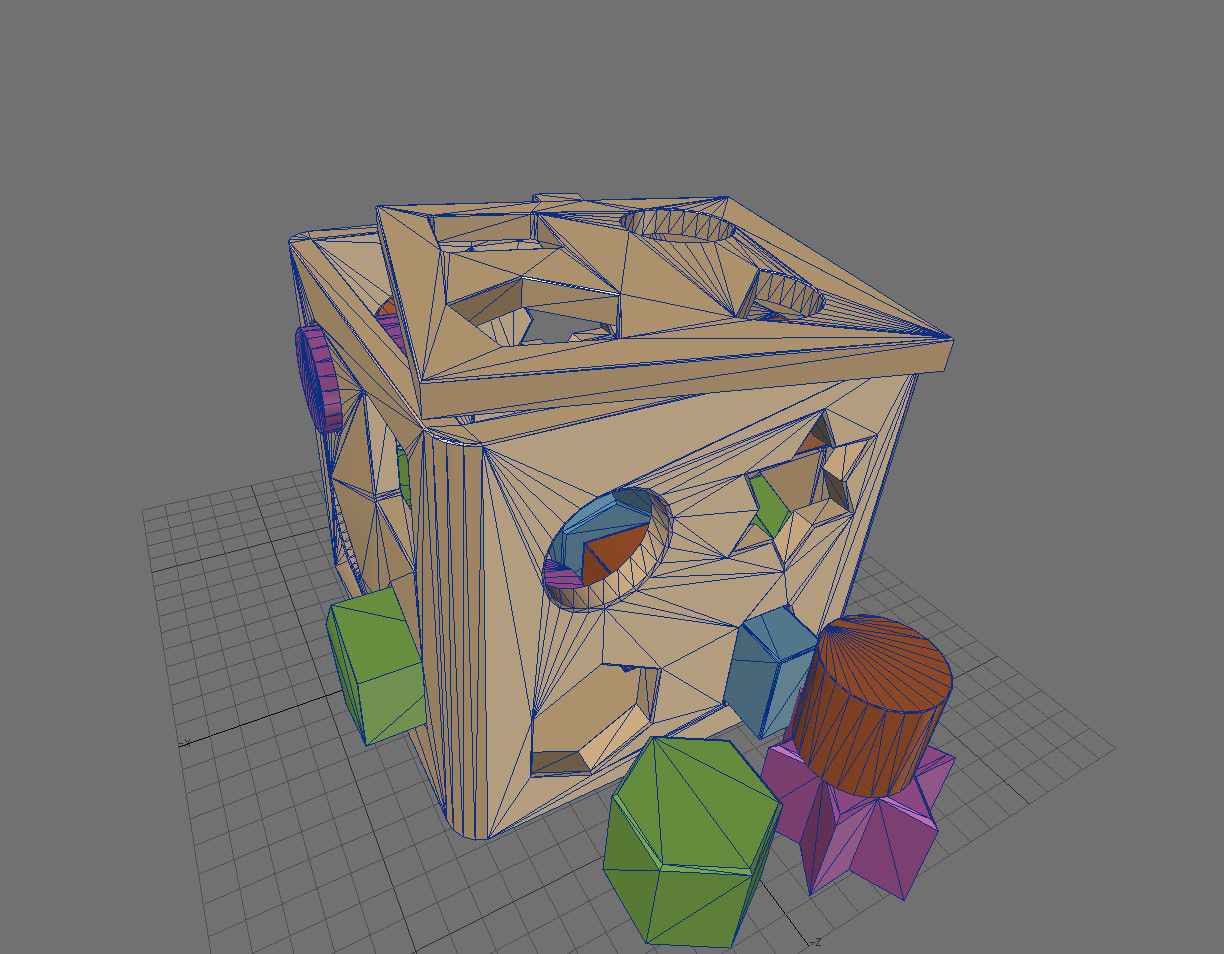 Toy Shape Sorter Box 3D model_3