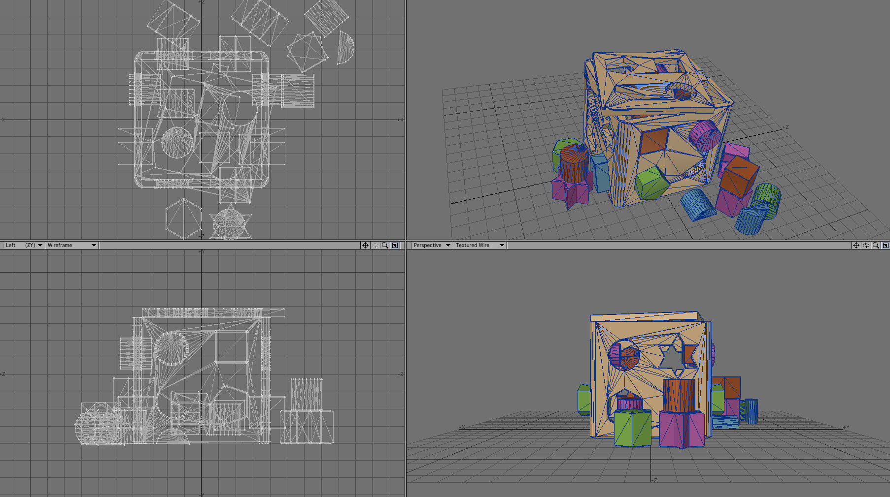 Toy Shape Sorter Box 3D model_4