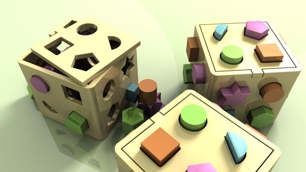 Toy Shape Sorter Box 3D model_2