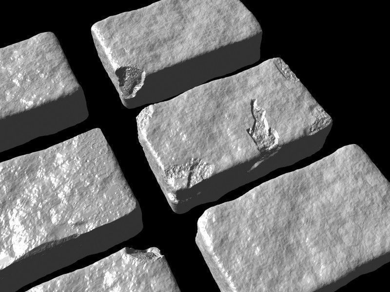 Brick Set stack of bricks 3D model_2