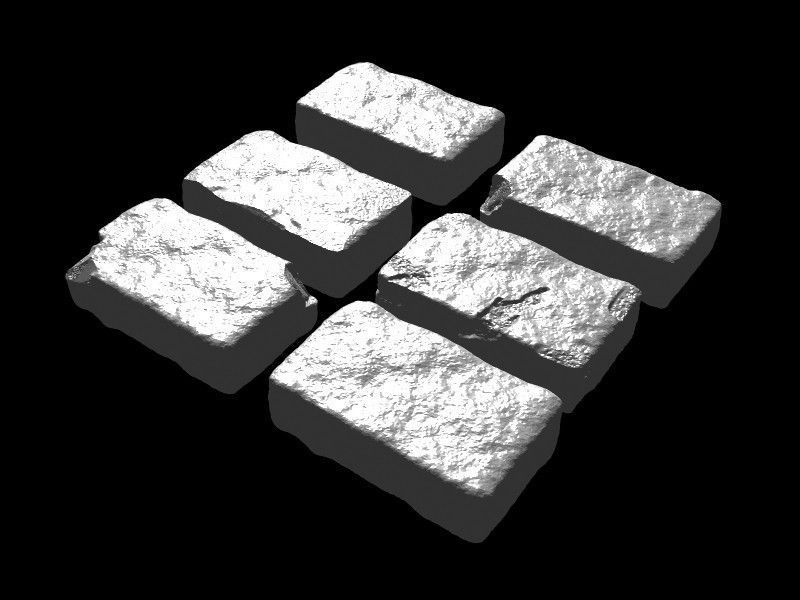 Brick Set stack of bricks 3D model_1