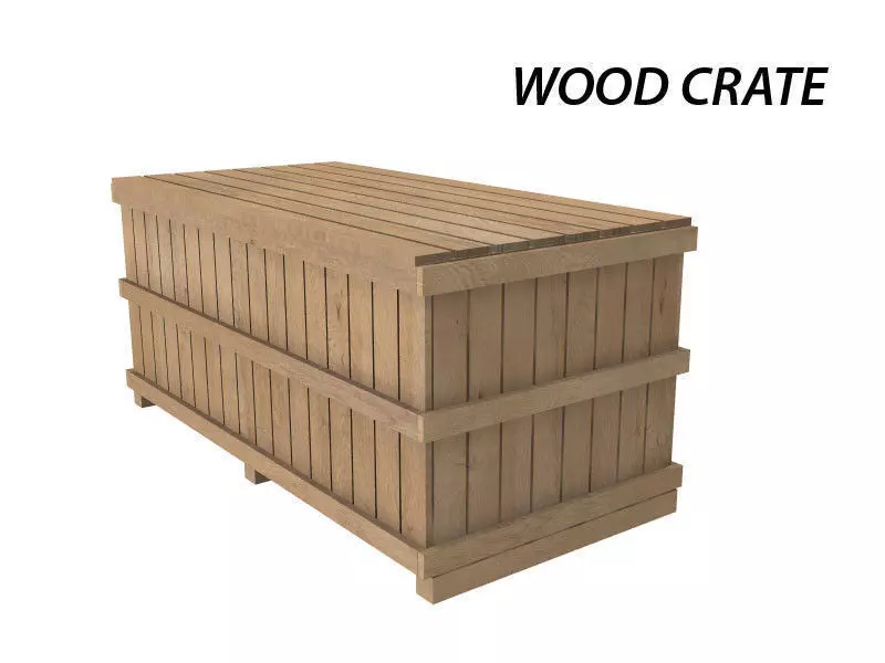 Wood Crate 3D model_0