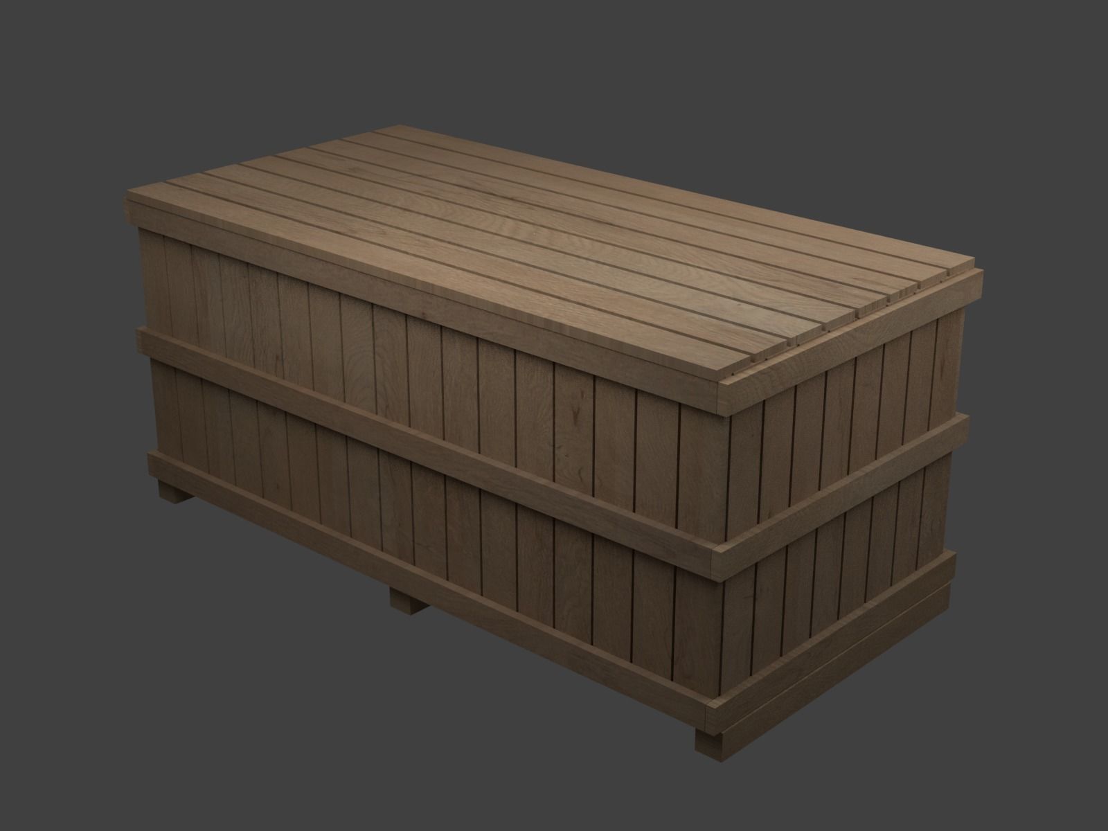 Wood Crate 3D model_3