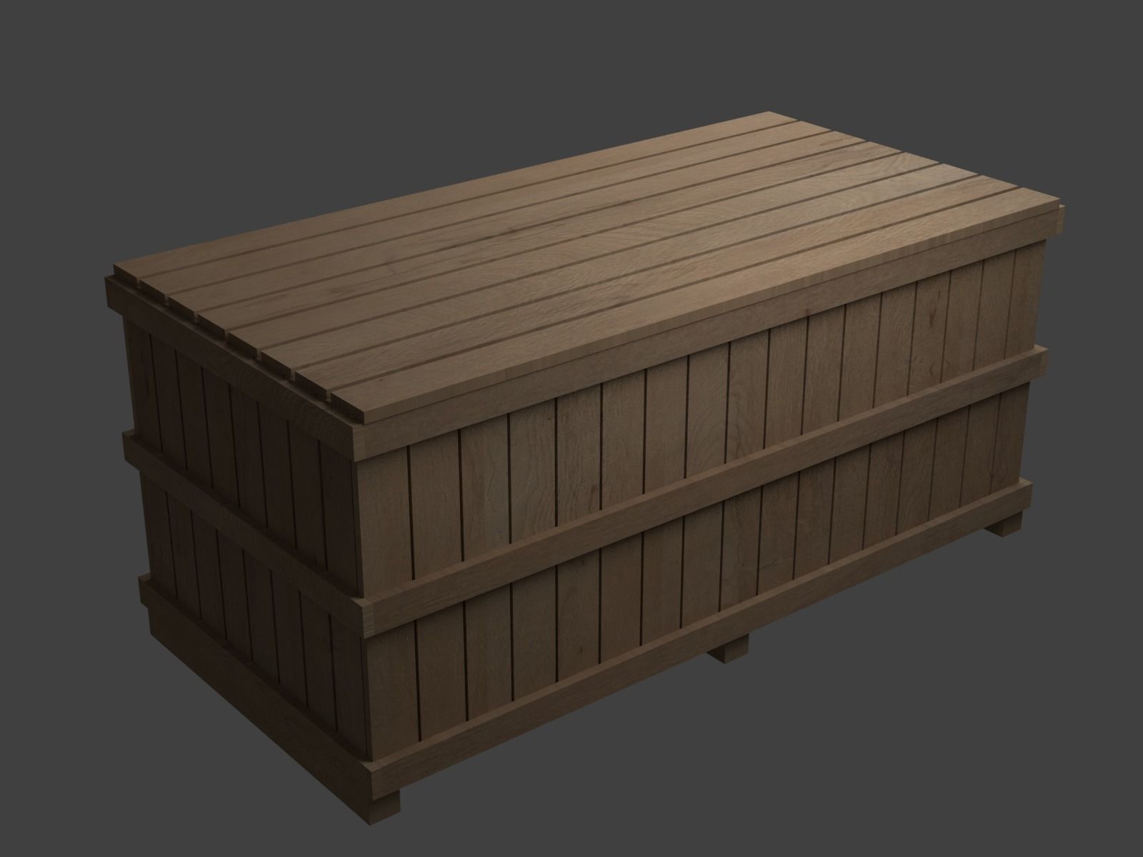 Wood Crate 3D model_5