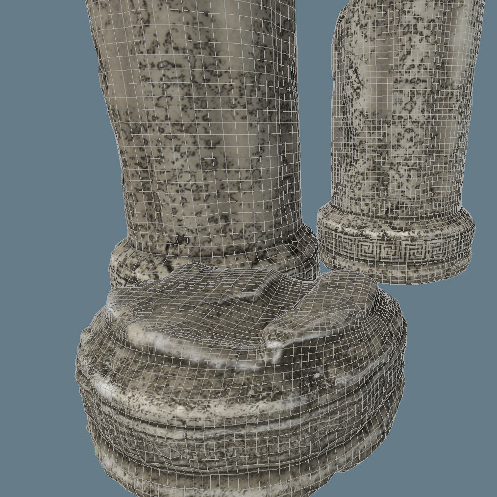 Realistic Damaged Pillars 3D model_6