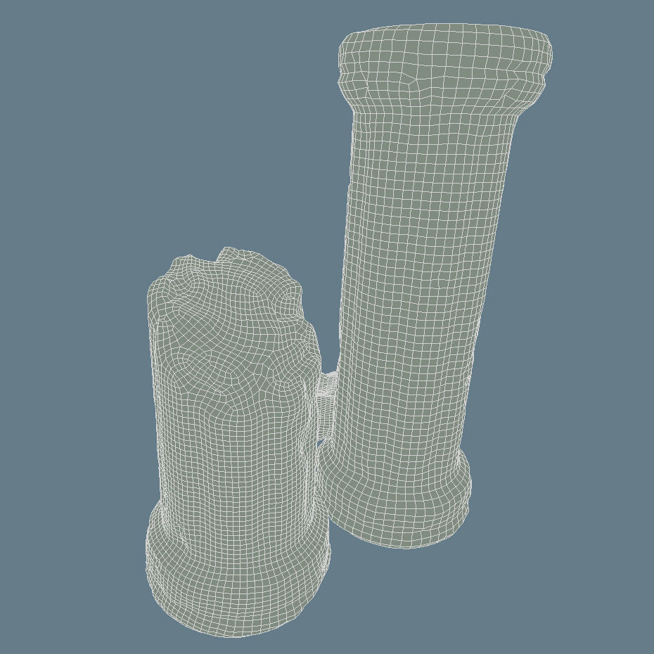 Realistic Damaged Pillars 3D model_7