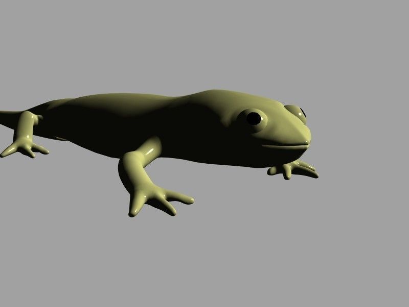 Cartoony Lizard 3D model_2