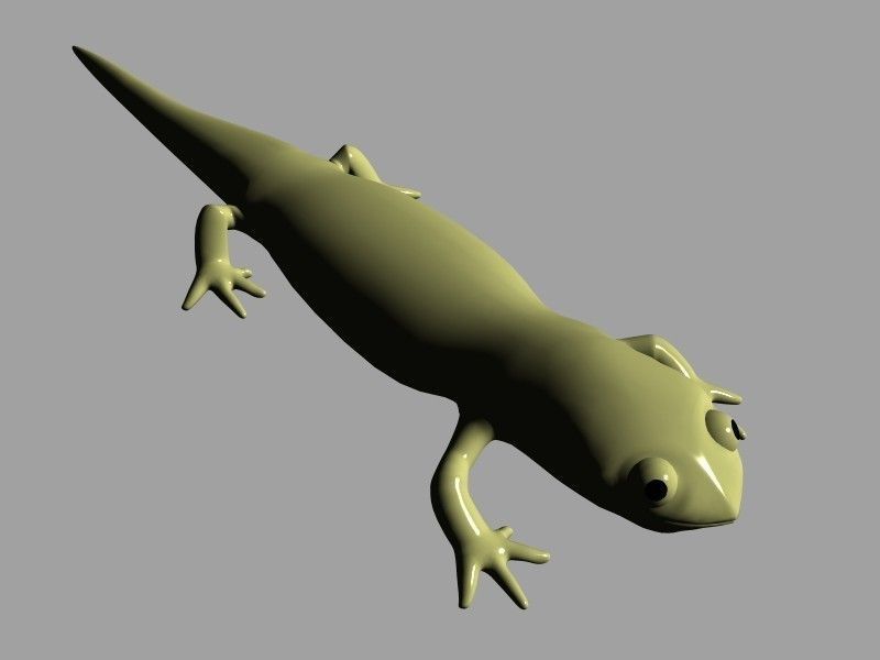 Cartoony Lizard 3D model_3