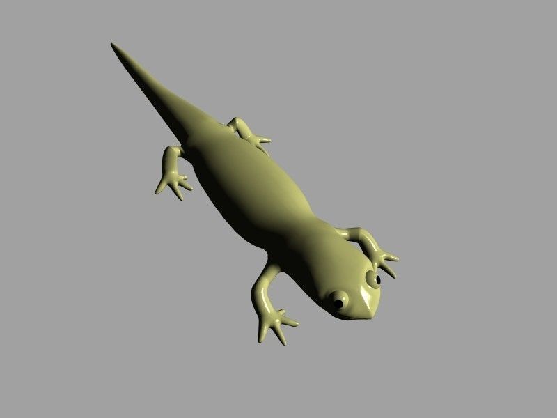 Cartoony Lizard 3D model_4