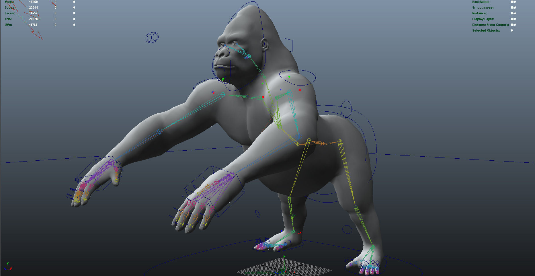 Gorilla-maya gorilla 3D model_6