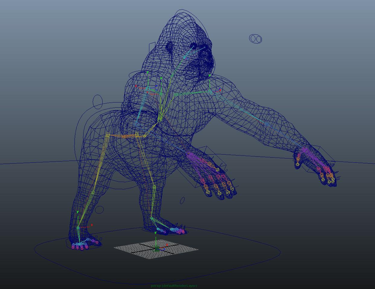 Gorilla-maya gorilla 3D model_10
