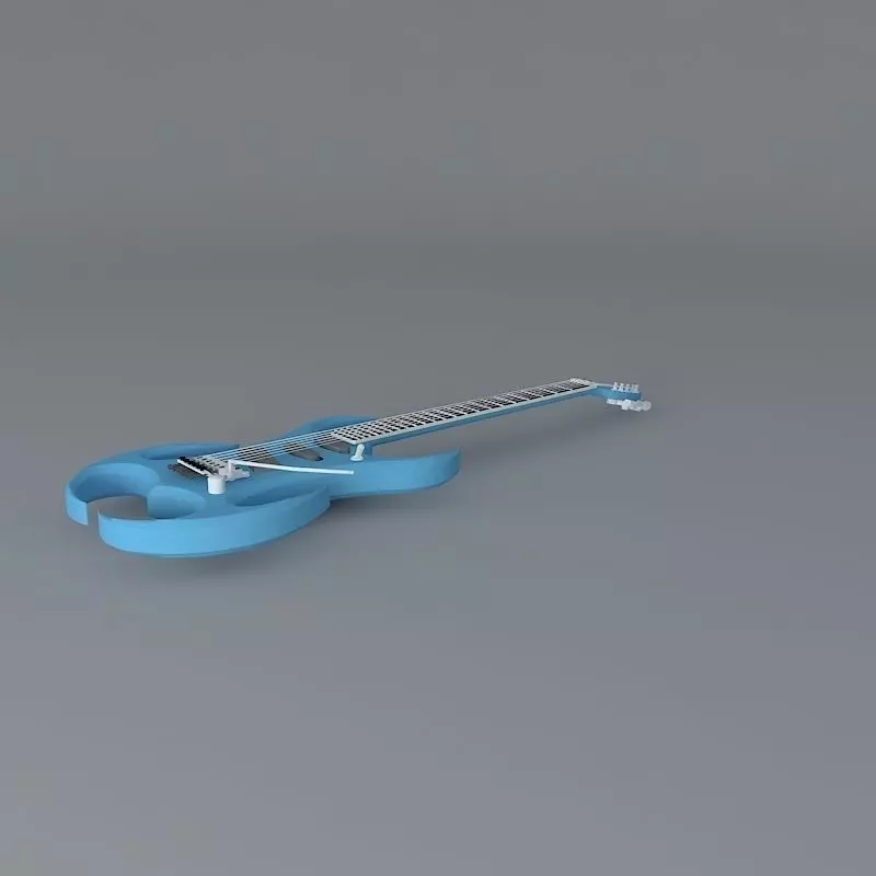 Sparkle Invader guitar Free 3D model