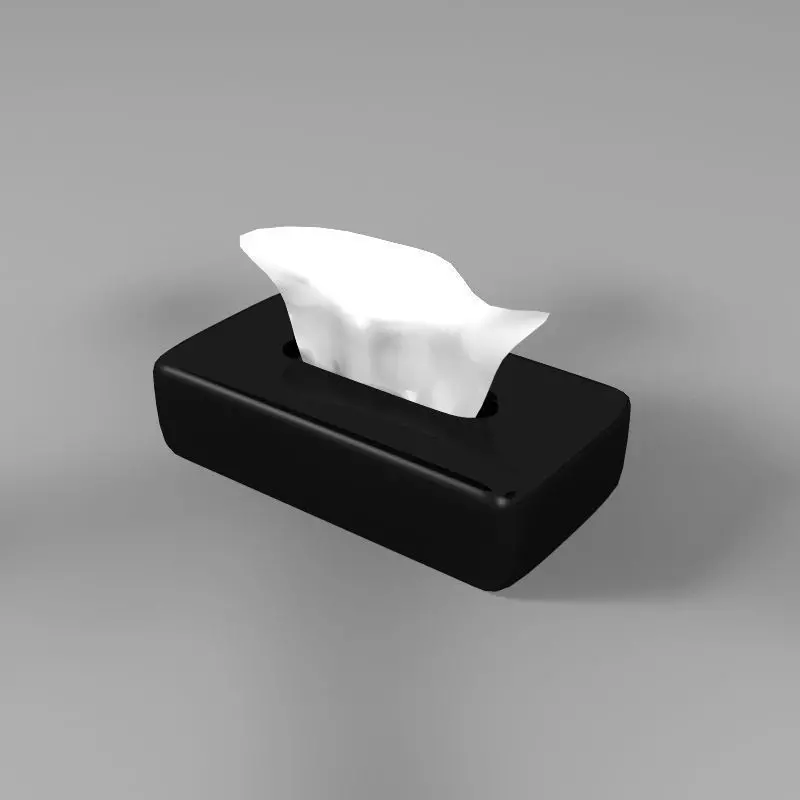 Black Tissue Box 3D model