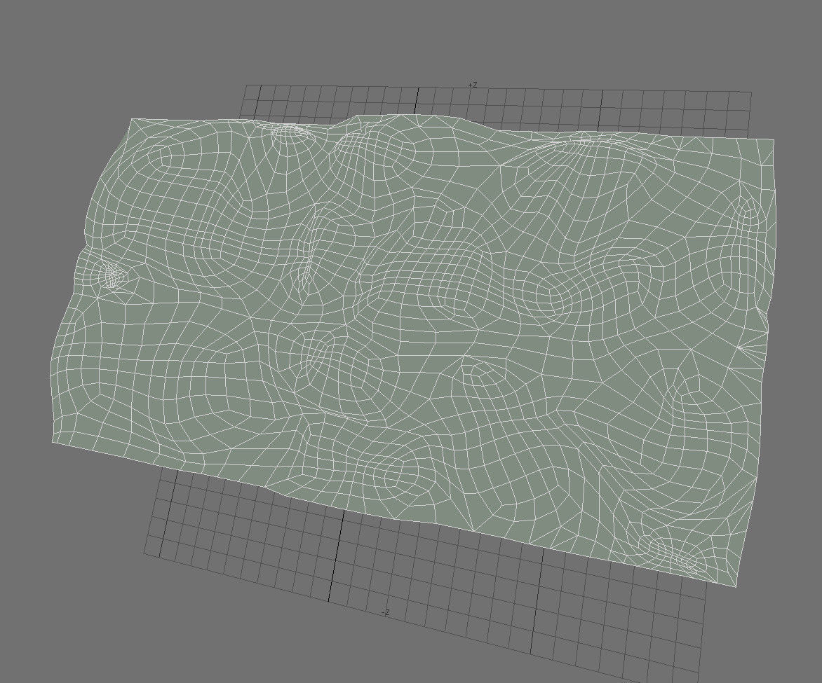 Tilable Mossy Rock wall 3D model_3