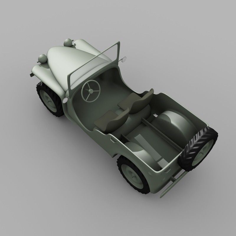 Bantam BRC Jeep 3D model_4