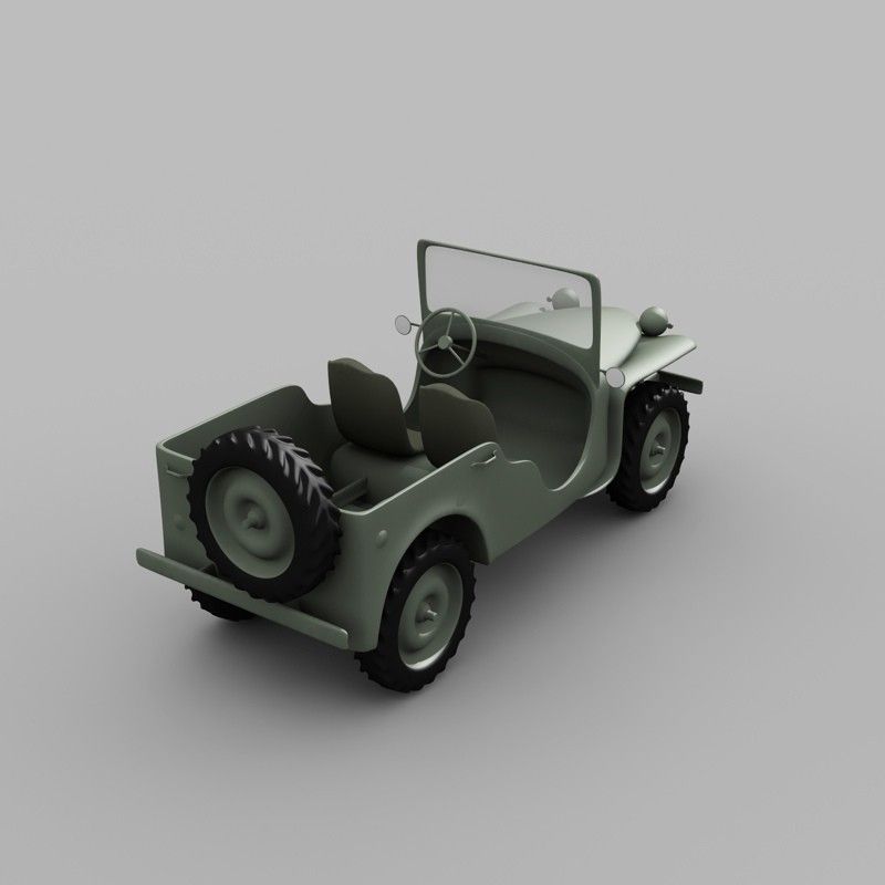 Bantam BRC Jeep 3D model_2