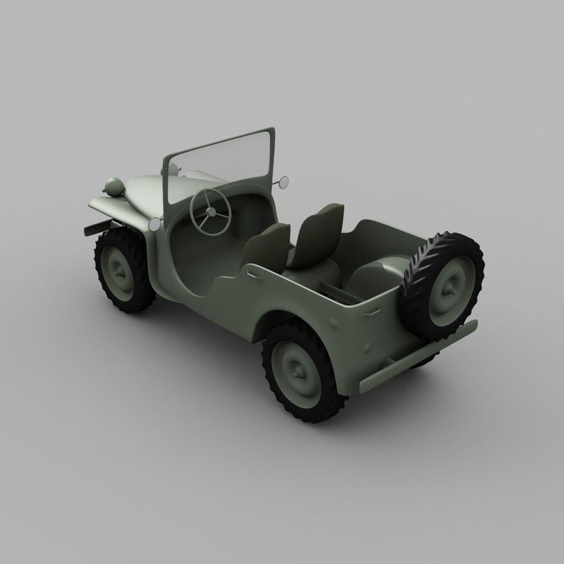 Bantam BRC Jeep 3D model_1