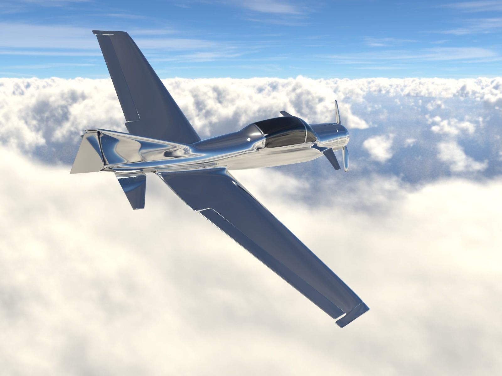 Concept Prop Plane 3D model_1