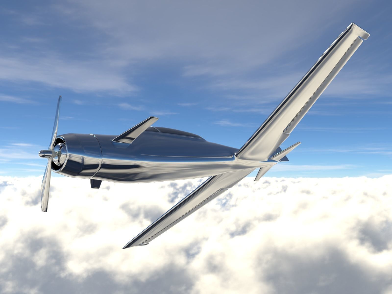 Concept Prop Plane 3D model_4